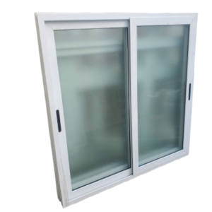 Ventana standard de corredera hecha de aluminio con vidrio transparente